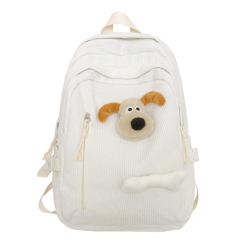 This Year, It Is Popular for Junior High School and High School Students To Use Practical Schoolbags, Backpacks, Light Retro Corduroy In Autumn and W