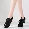 Mid Heel Modern Dance Shoes Leather Mesh Jazz Dance Shoes for Boys and Women Adult Latin Modern Dance Salsa Dance Party Dance Heeled 3.5CM