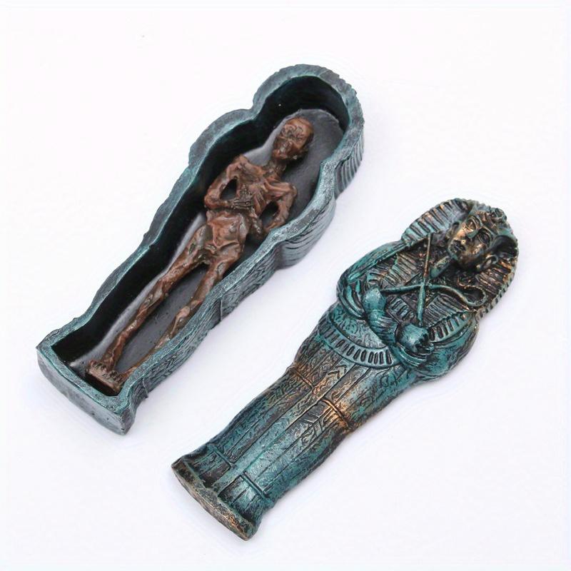 Reptile Resin Mummy Decoration Lizard Gecko Hiding Cave Pet Habitat Aquarium Landscaping Ornament