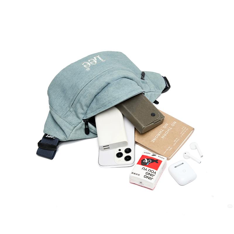 New Lee Denim Waist Bag Chest Bag Women's Sea Salt Gray/Cream White/Denim Blue LE240065M-602
