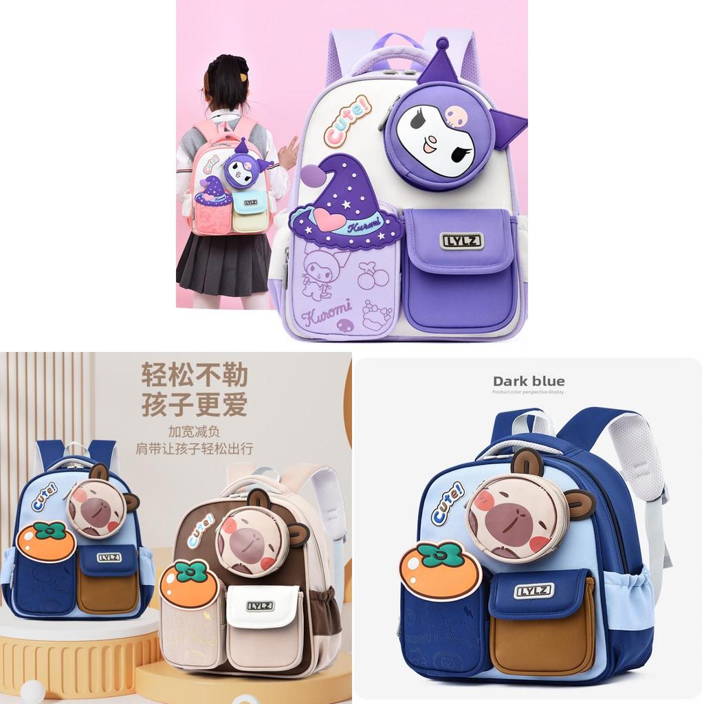 Kuromi Kindergarten Backpack For Kids Cartoon Large Capacity Lightweight School Bag