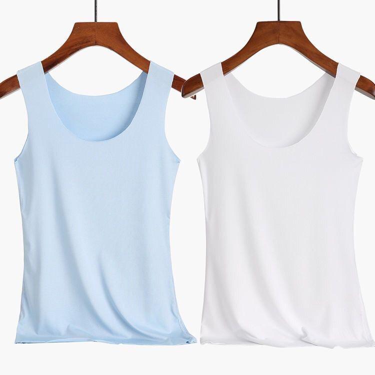 Women's Seamless Slim-Fit Modal Camisole – Plus Size Solid Color Spring/Summer Outerwear Base Layer