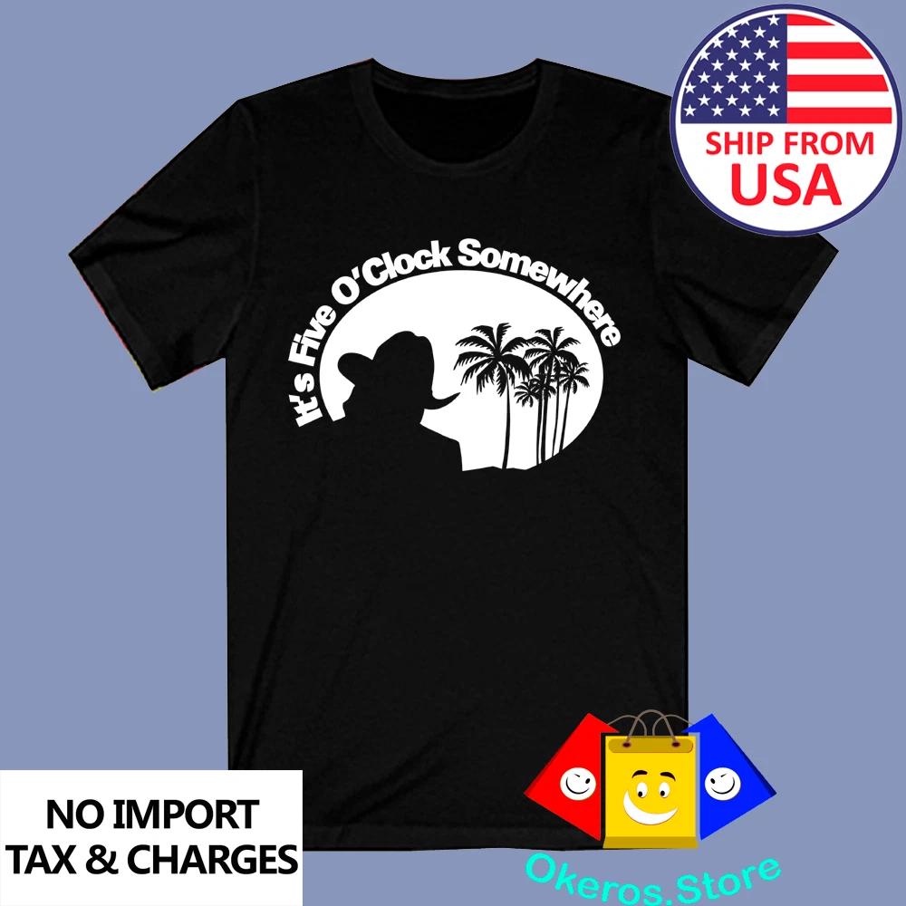 Джимми Баффетт Сейчас пять часов Где-нибудь Мужская Черная Размер от S до 3XL S