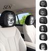 Horror Character Car Accessories Realistic Headrest Covers, Double Sided Scary Passenger Eerie Interior Styling Illusion Seat Protector, Universal