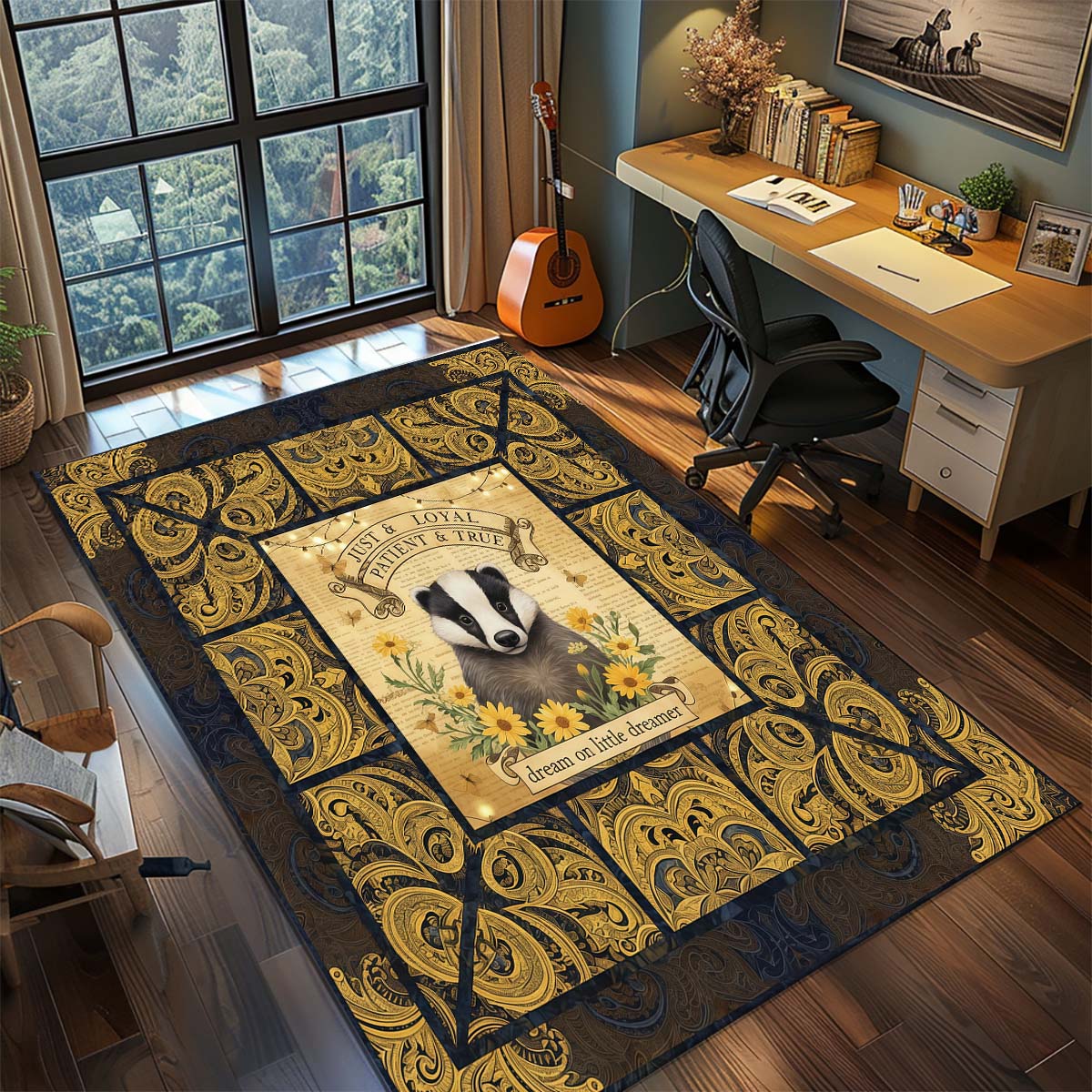 

Harry Potter Magic Owl Anime Rug Carpet Large Area Rug Non Slip Washable Floor Mat Gamer Room Bedroom Home Decor -QJY 60x90cm