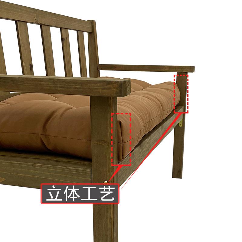 3 Seater Home Garden Lounger Bench Cushion Outdoor Patio Park Swing Chair Cushions Classic Solid Color Long Pillow Cushions