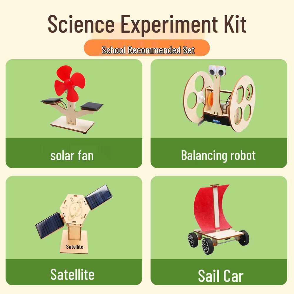 Children's Wooden Science Experiment Kit - Handmade Student Toy Set