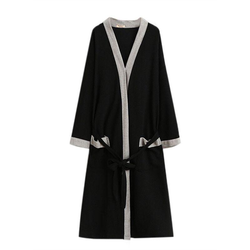 Cotton Waffle Japanese Kimono Men's Hotel Bathrobe
