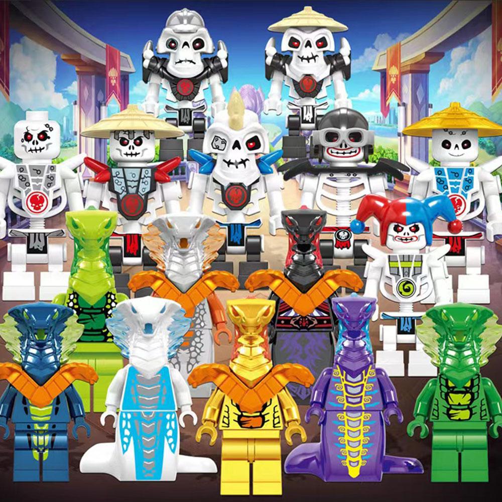 24KS akčních figurek Garmadon Jay Zane Kai Nya Lloyd Samukai Cole Harumi Violet Pyro Snake Morro Mini Stavebnice Hračky pro děti