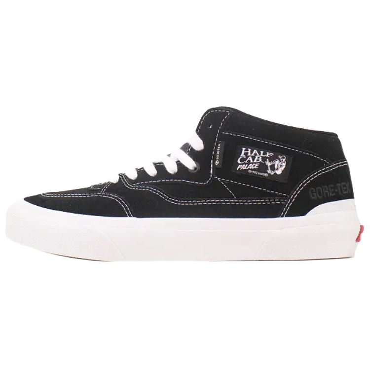 Palace Skateboards X Vans Half Cab 9 Versatile Comfortable Mid-Top Skate Shoes Unisex Skate Shoes Black VN0007QMBLA1