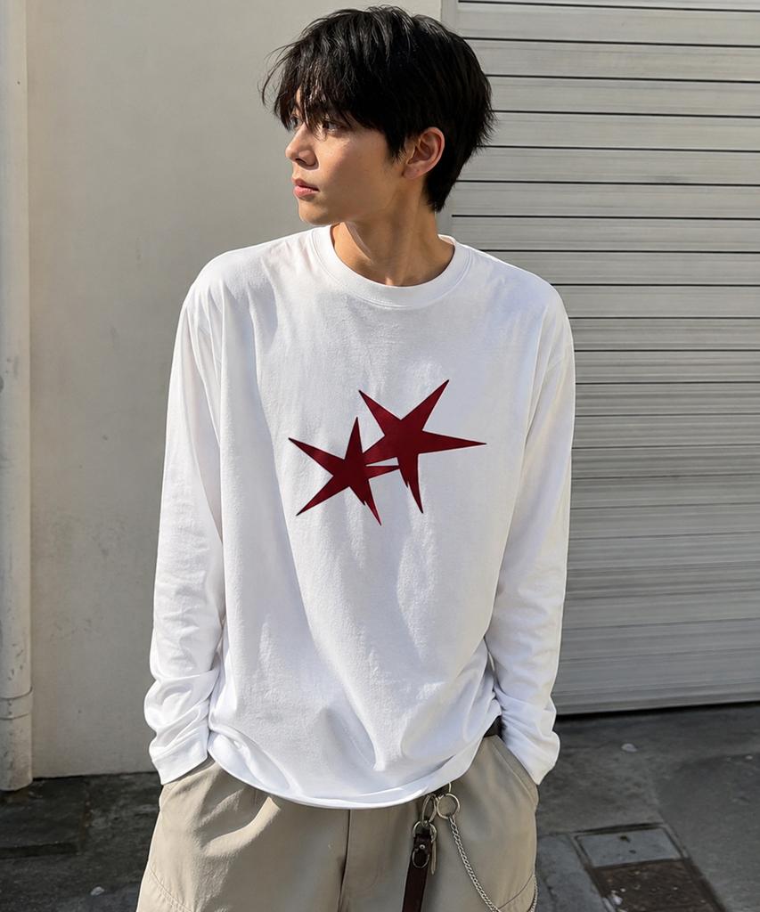 GRAVER ORDINARY [Odnr Unisex] Twins Star Long Sleeve T-Shirt_3Color