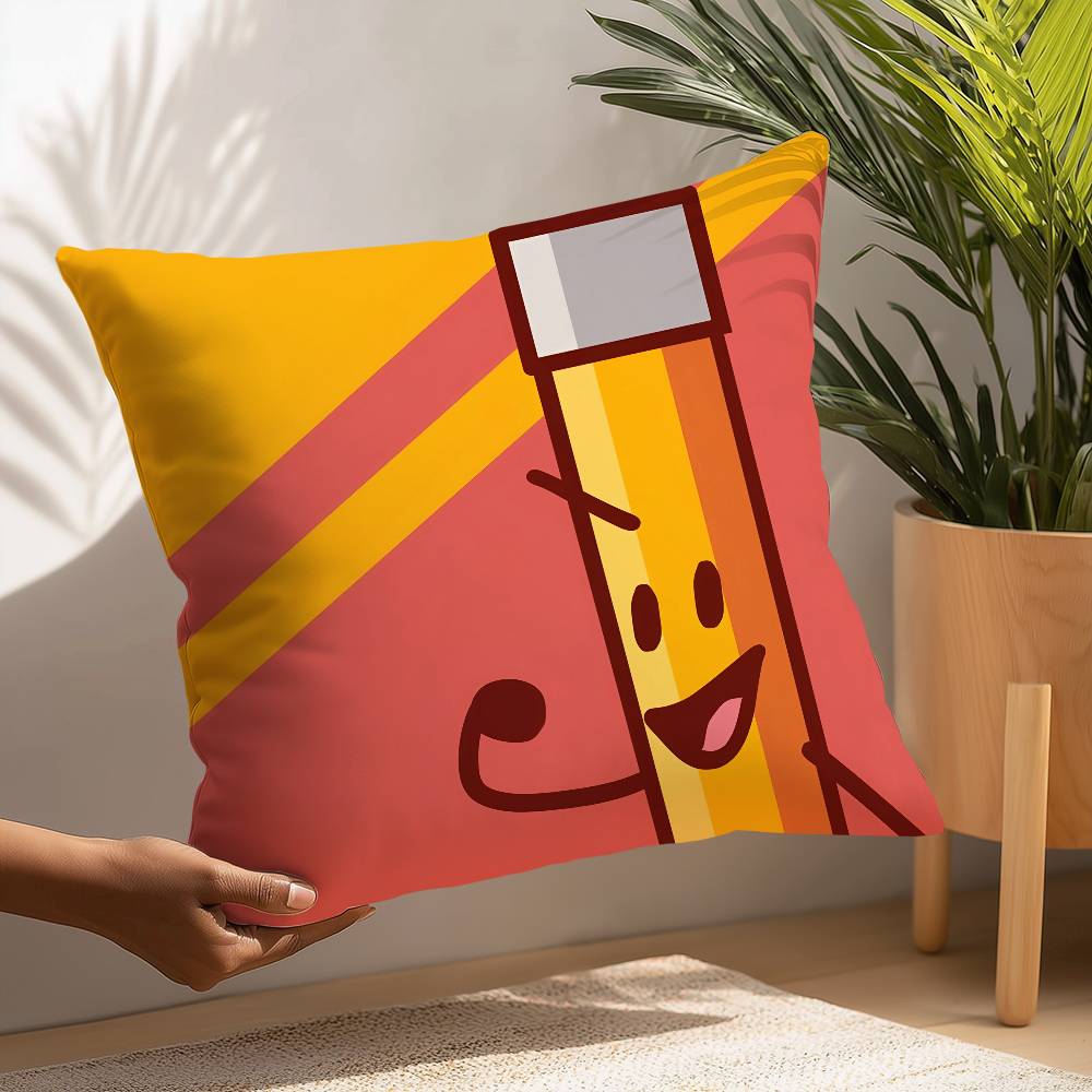 BFDI Battle for D-Dream Island Pillow Case Plush Fabric Soft Pillowcase Double Sided Print Cushion Cover Household Gifts