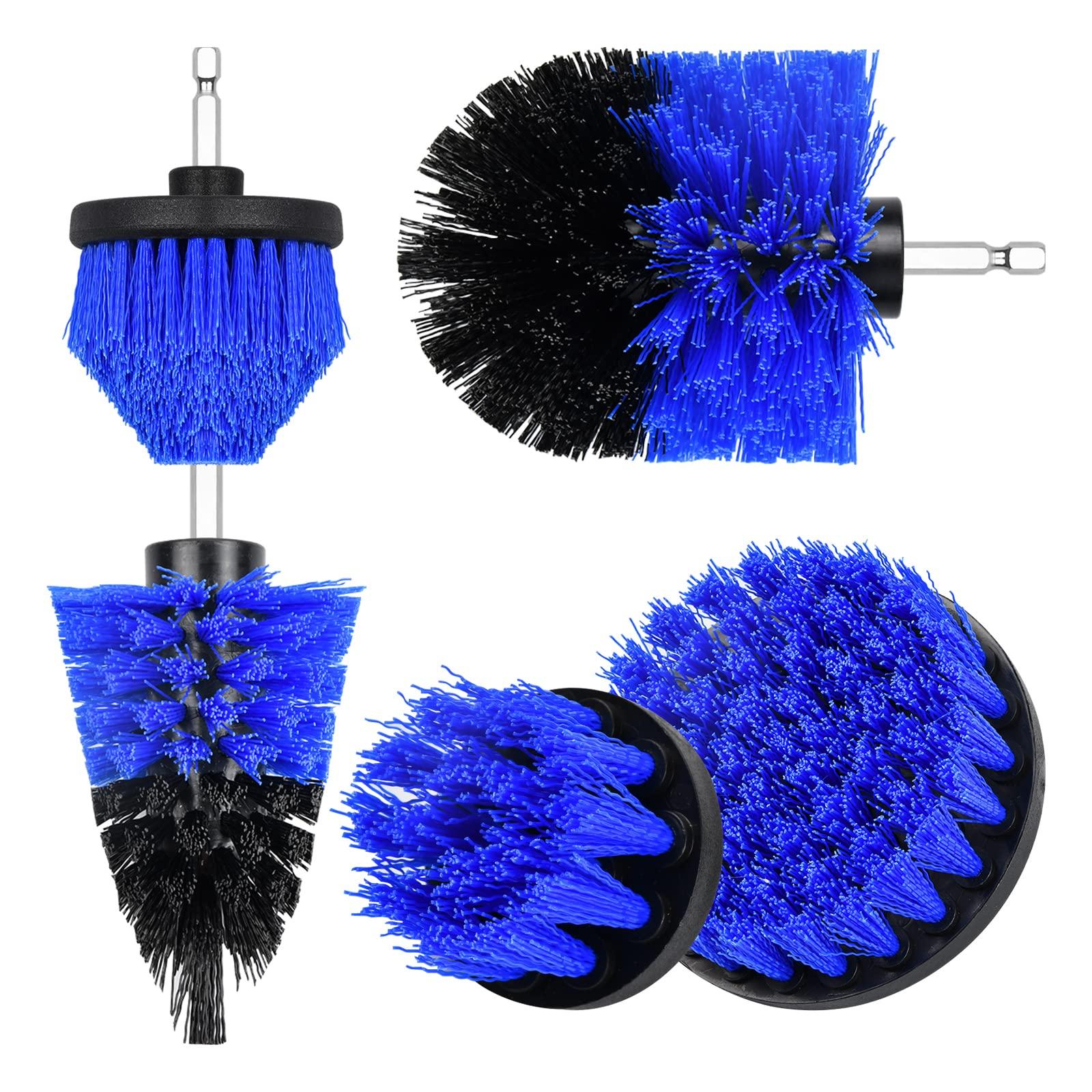 

Набор насадок-щеток для дрели Щетка для чистки электрической дрели Шестигранный хвостовик Набор из 5 штук Синий Щетка для чистки дрели Многоцелевой набор чистящих щеток для синий