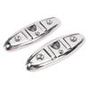 2 Sets Boat Folding Cleat 316 Stainless Steel   Up Dock Cleats with Back Plates and Screws for Kayak Yacht Pontoon