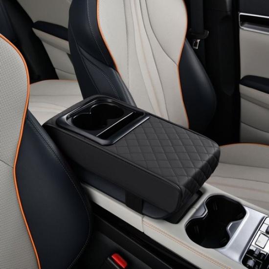 Car Center Console Armrest Pillow Auto Armrest Box Cushion Pad with Cup Holder