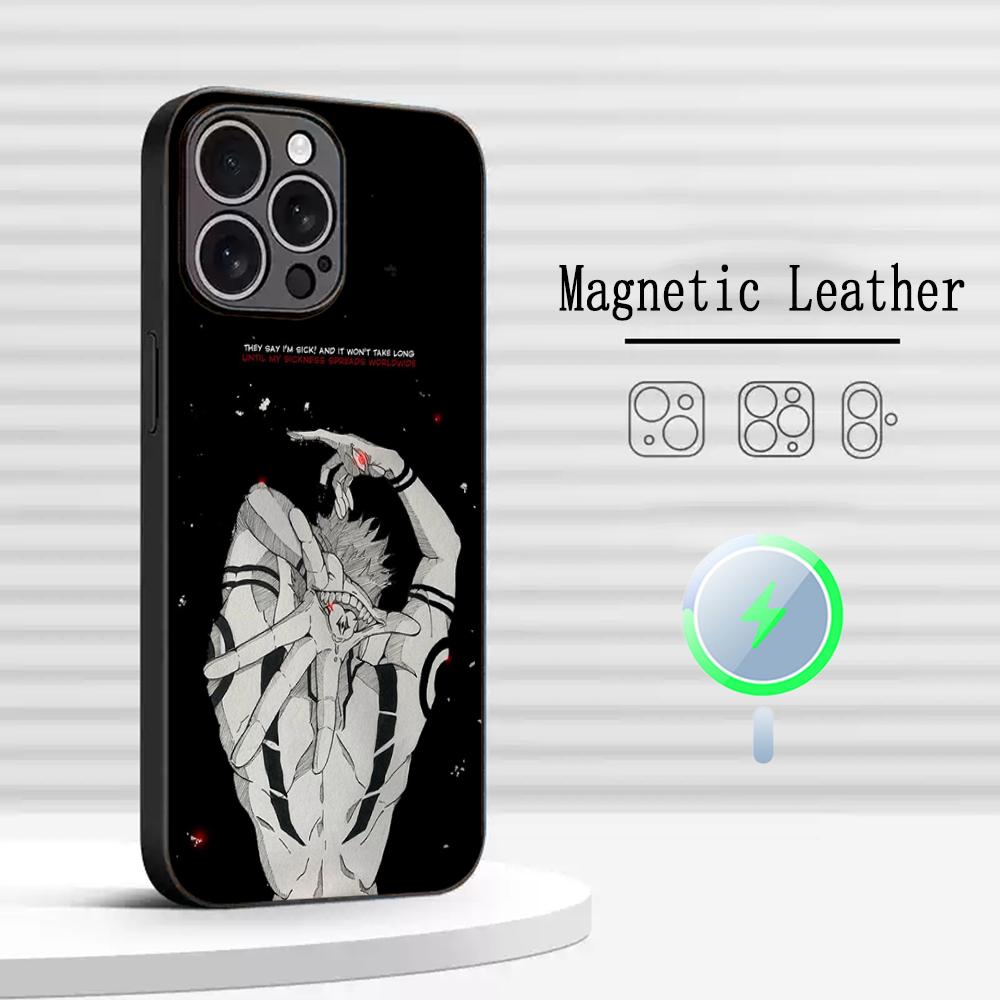 

Sukuna cool anime man japan art poster Phone Case For iPhone 17 16 15 14 13 12 Plus Pro Max High-end Luxury Magsafe Sheepskin iPhone 12