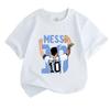Kids Boys Girls 100% Cotton Crew Neck Short Sleeve T-Shirt, Football Star 10 Print Casual Tee for Youth Sports Fans, Comfortable Summer Daily Tops for