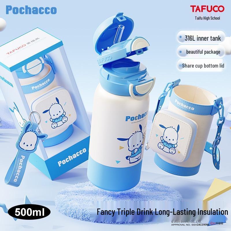 TAFUCO Pochacco 0,5 л Термокружка 3-в-1