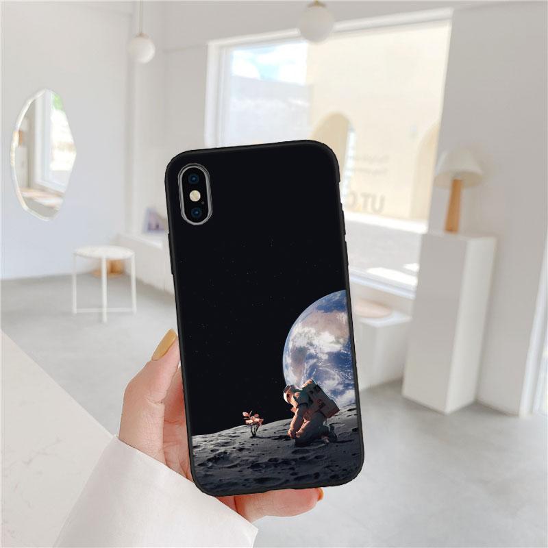 PP7 Astronaut Space Moon Soft Shell Phone Case for OPPO A3 Pro A72 A74 A76 A77 A77S A78 A79 A94 A95 A18 A40M A58