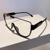 Vintage Semi-round Sun Glasses Women Fashion Monoblock Outdoor Goggle Shades Ins Trending  New Design Sunglasses