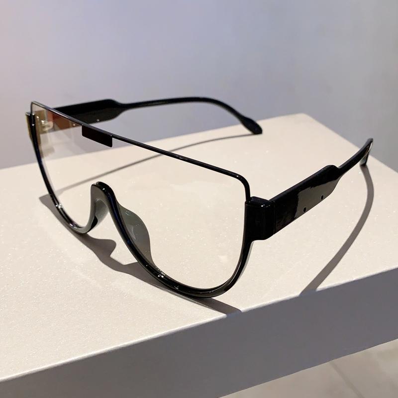 Vintage Semi-round Sun Glasses Women Fashion Monoblock Outdoor Goggle Shades Ins Trending New Design Sunglasses