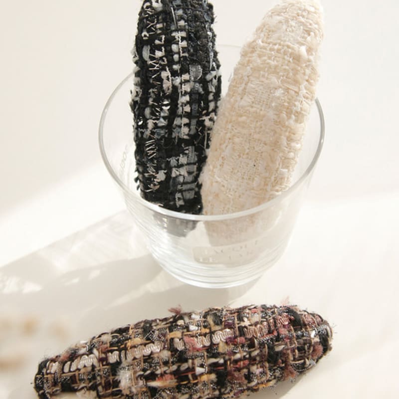 

J.Lauren Tweed Oval Single-Head Automatic Hairpin H01103 beige