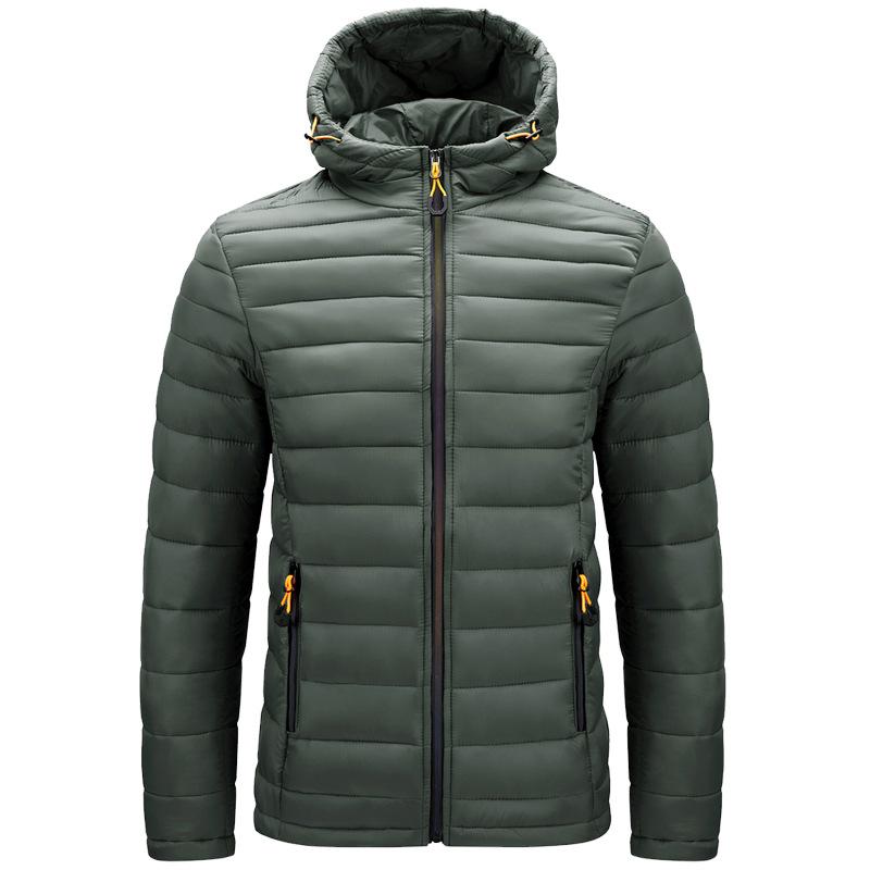 Autumn and Winter Men's Large Size Hooded Cotton-padded Jacket Lightweight Coat Cotton-padded Men