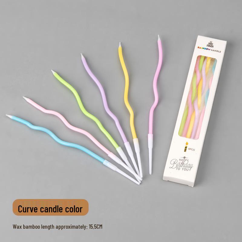 Black and White Curve Cake Toppers for Birthday, Mother's Day, & Christmas