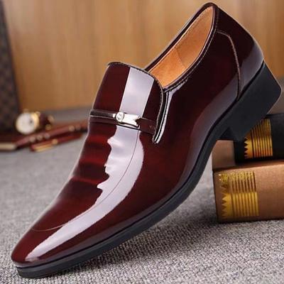 Pantofi Clasici din Piele Lăcuită PU pentru Bărbați Pantofi Casual de Afaceri Slip-on Formali pentru Muncă de Birou pentru Bărbați Oxford pentru Petrecere Nuntă