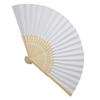 Various Colors Chinese Folding Bamboo Ribs Fan DIY Blank Paper Fan Wedding Shower Party Decor