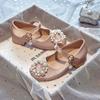 Children's high heels little girl princess shoes spring and autumn new single shoes 2025 spring and autumn new girls leather shoes