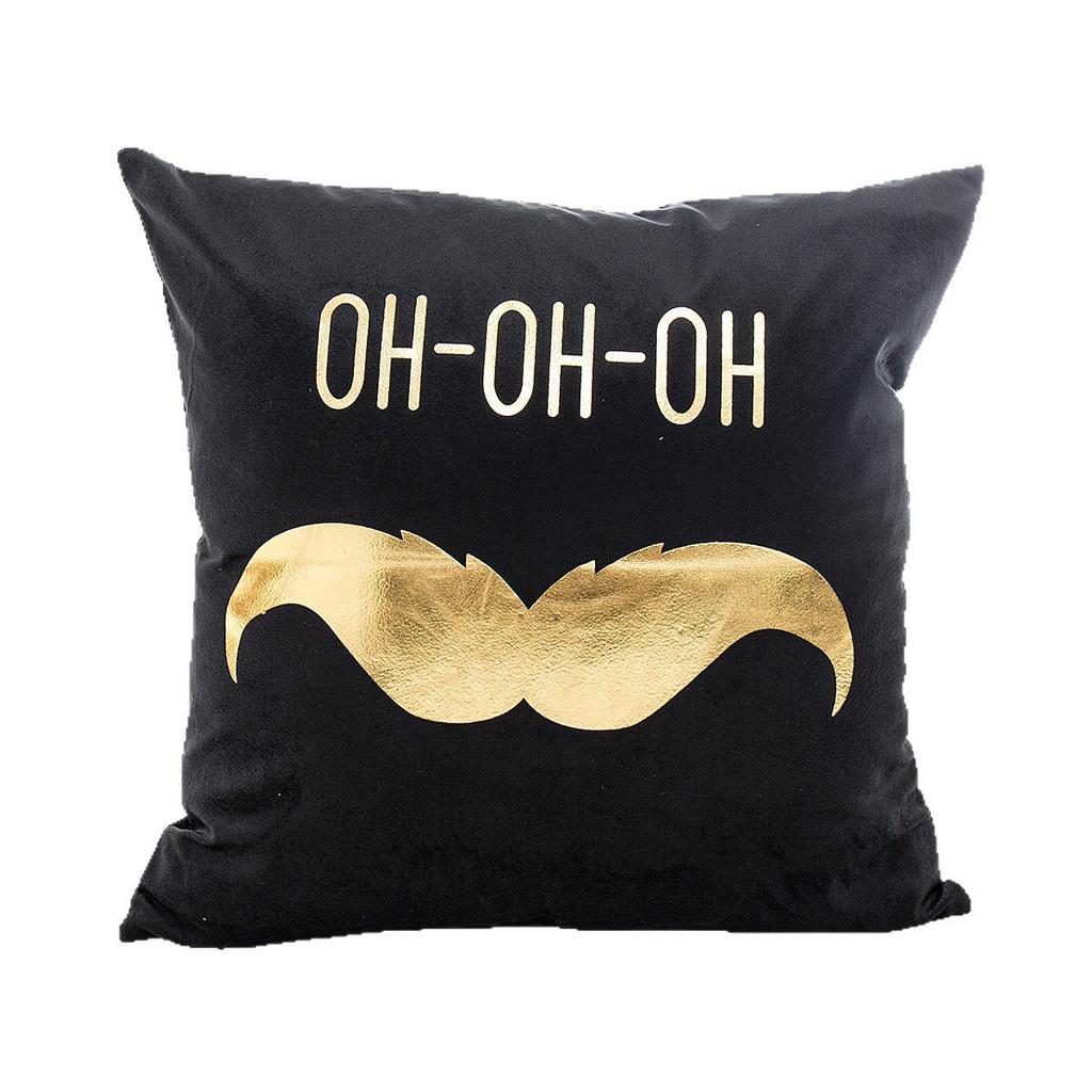 Christmas Atmosphere Bronzing Craftsmanship Festive Feel Pillow Cover Fabric Soft and Comfortable Home Sofa Pillow Bedside Cushion