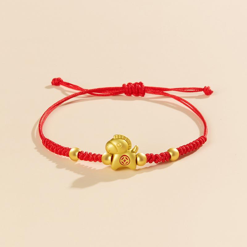 Chinese Style 2026 Horse Year Zodiac Bracelet For Women Men Lucky Hand-Woven Red Rope Bracelet New Year Jewelry Party Gift