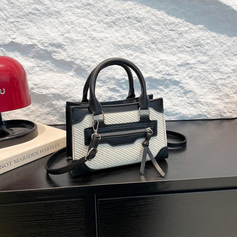 Niche Trend Fashion Small Square Bag 2025 New Summer Contrasting Colors Simple and Versatile Single Shoulder Oblique Span Portable