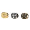 St. Benediktuskreuz Ring Herren Titanstahlband Religiöses Symbol Gotischer Stil Unisex Schmuck