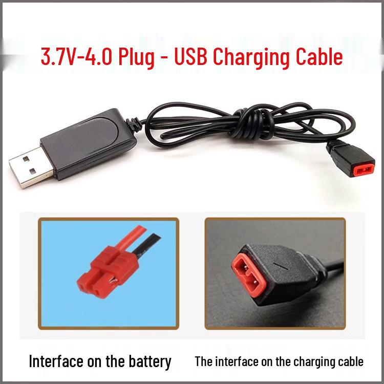 Compact USB Charger Cable for 3.7V Remote Control Helicopter Drone