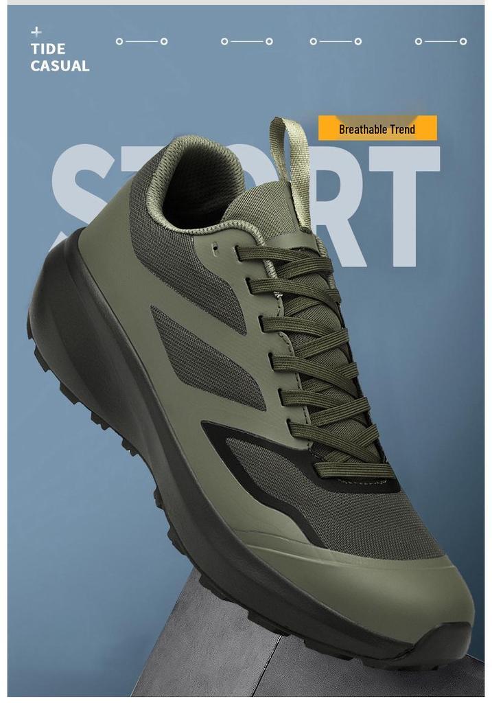Men's Waterproof Non-Slip Hiking Shoes - Cushioning, Shock-Absorbing, Off-Road Running & Outdoor Sports Shoes for Daily Commutes