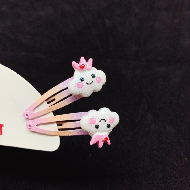 2pcs Hair Clip For Girls Enchanting Flower and Cake Pattern Children's Hair Ornaments Great For Party Hairpiece