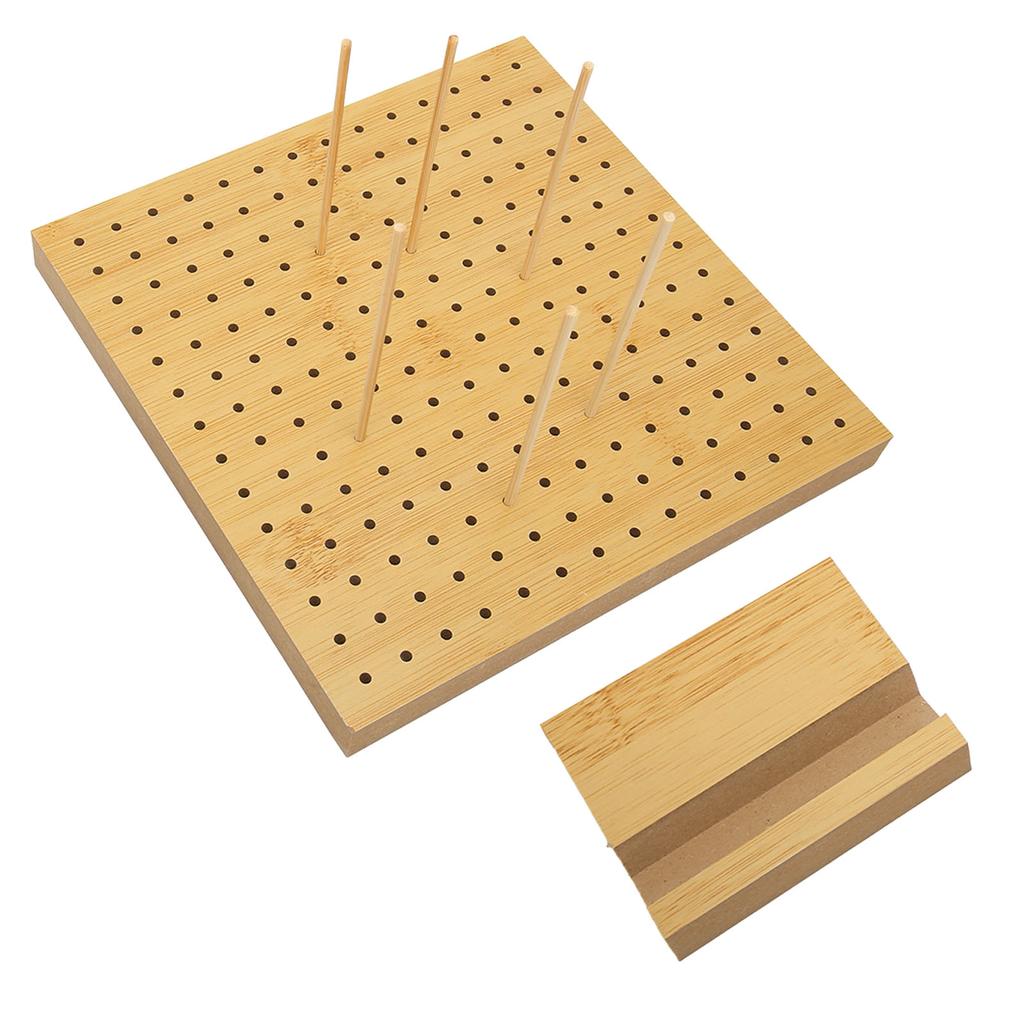 Virkblockbräda med 6 stift, 3 mm håldiameter, Tetragonum, trävirkblock för nybörjarmammor, S