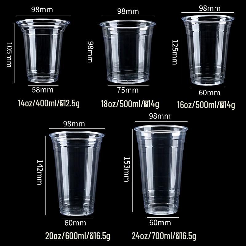 Yangge Verdickte PET-Becher für Kaltgetränke & Kaffee