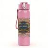 1PC Vintage ornate western crest print 750ml colorful plastic sports water bottle leakproof pop up lid with straw for outdoor work home use