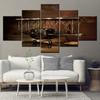 Canvas Painting Airplane Biplane Model 5 Pieces Wall Art Painting Modular Wallpapers Poster Print Decor
