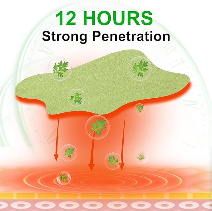 Schmerzlindernde Pflaster 12er-Pack, Aufkleber 12-Stunden-Linderung von Gelenkschmerzen Pflaster für Knie-, Rücken-, Nacken-, Schulterschmerzen (12)