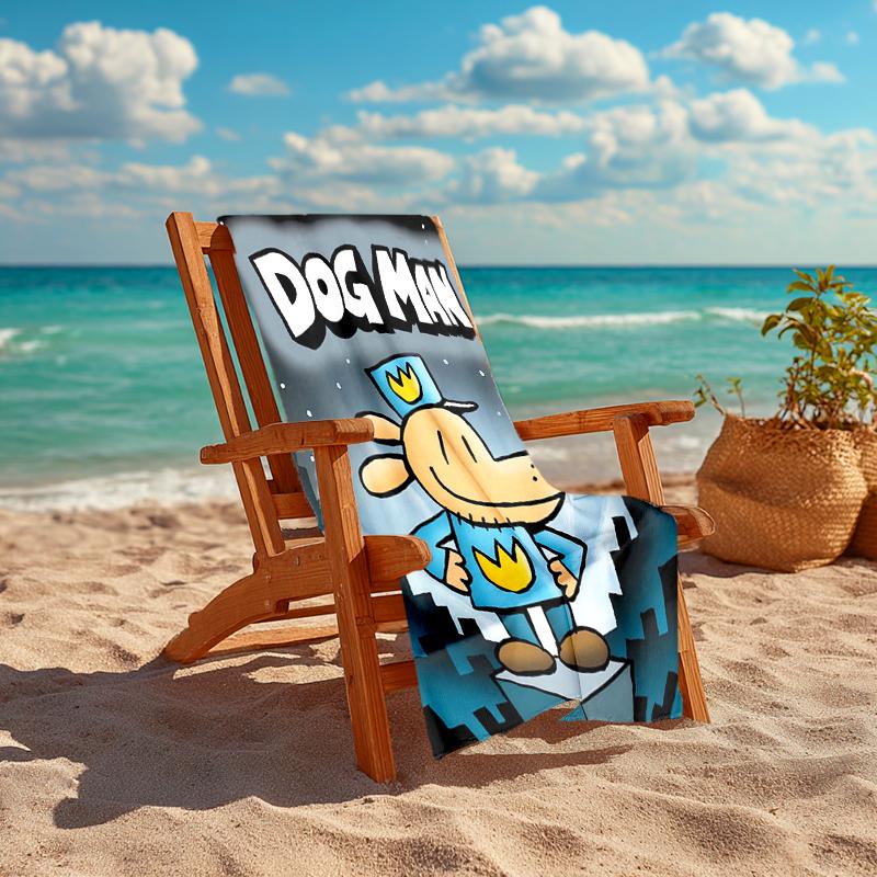 1pc DogMan1 Beach Towel, Comfortable and Thick, and Swimming/Bath/Picnic/Camping Towel, Suitable for Seaside Beaches
