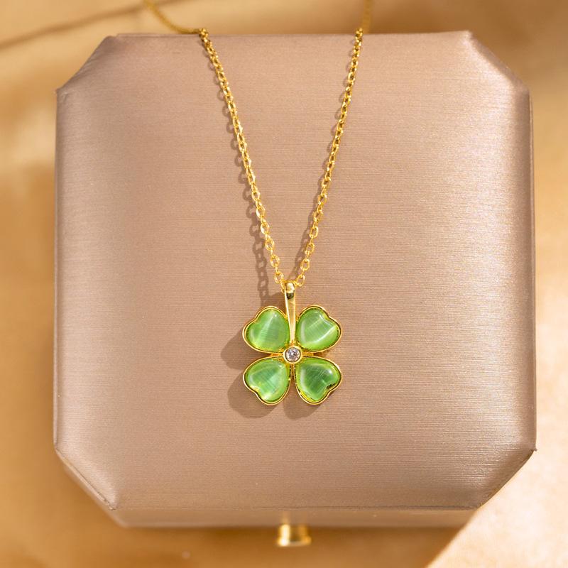 Retro Butterfly Flower Pendant Fashion Titanium Steel Choker Necklace Irregular Versatile Women