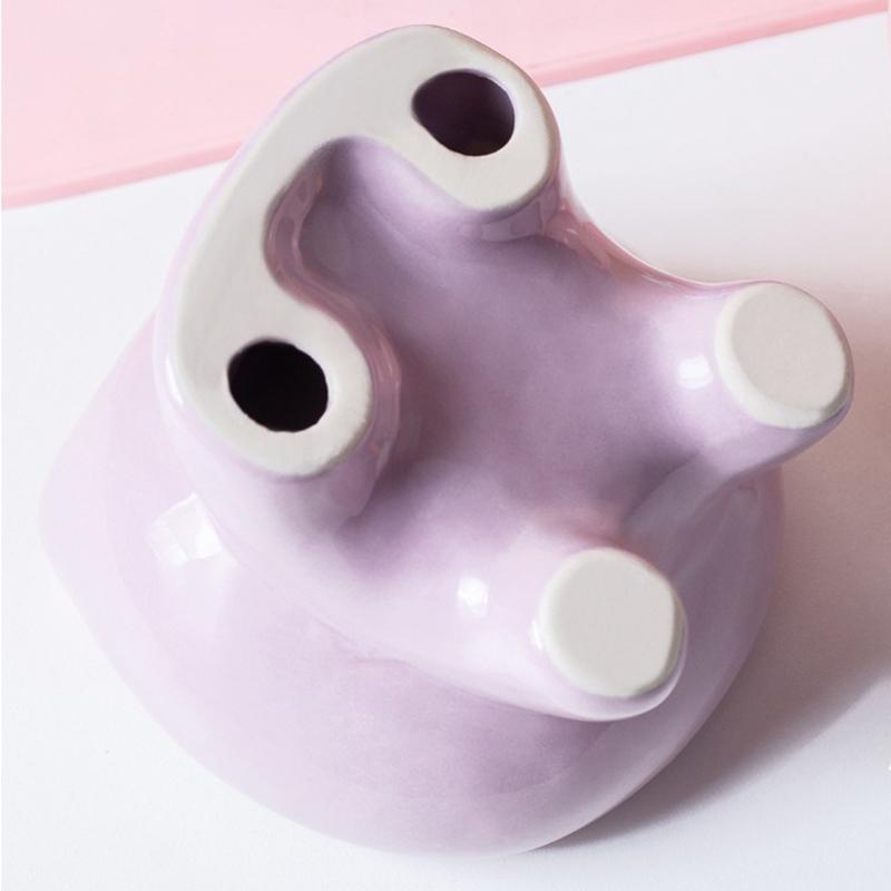 Cute Ceramic Pet Bowl Elevated Cat Bowl Protects Cervical Vertebrae Pet Supplies