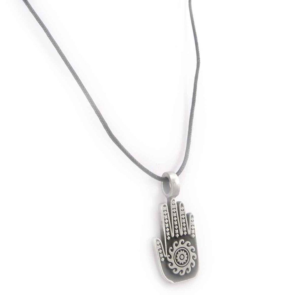 Les Trésors De Lily [J8501] - Black 'Fatma' Designer Necklace