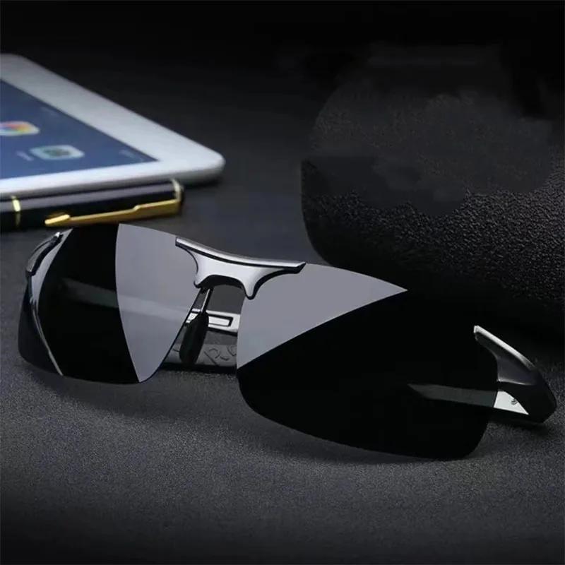 New Men Polarized Sunglasses Men's Pochromism Square Sun Glasses Outdoor Fishing Night Driving Eyewear UV400
