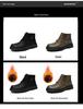 Men's Large Size High-Top Martin Boots - British Style, Plush Lined, Warm Snow Boots