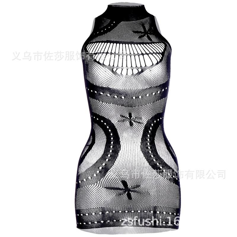 Sexy underwear supply Sexy suspenders Mesh tight body hollow hip skirt large size